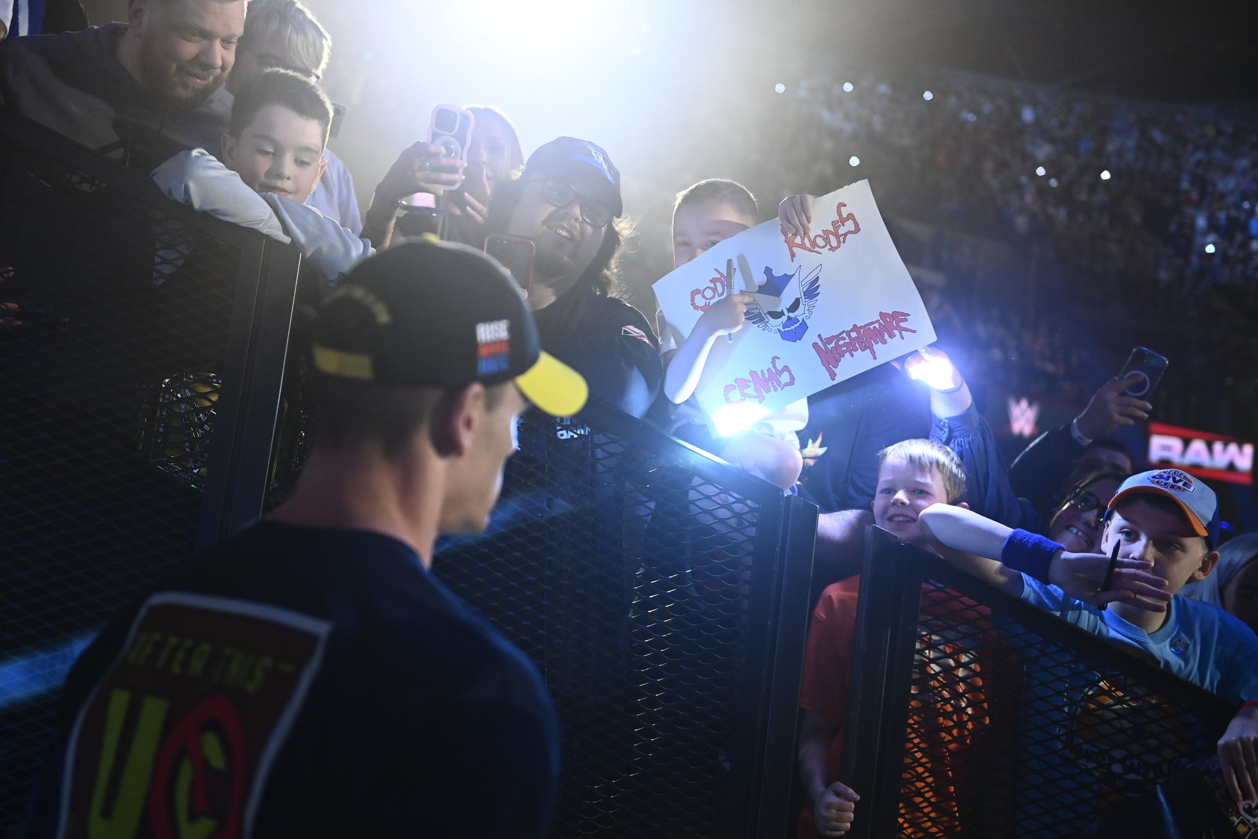 <p>John Cena enters the ring at WWE in Glasgow</p>