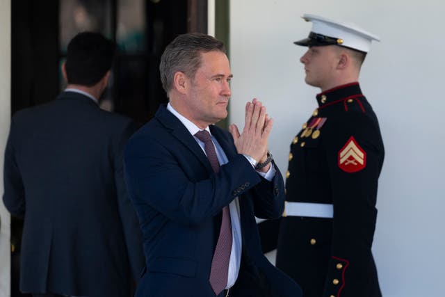 <p>President Donald Trump called National Security Adviser Mike Waltz, pictured, a 'good man' after he added a journalist to a Signal group chat discussing U.S. plans for strikes on Yemen </p>