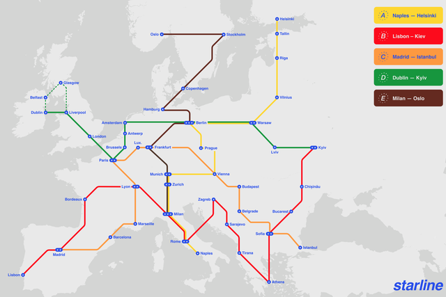 Net Train Map Plans to link Europe by huge new train network unveiled | The Independent