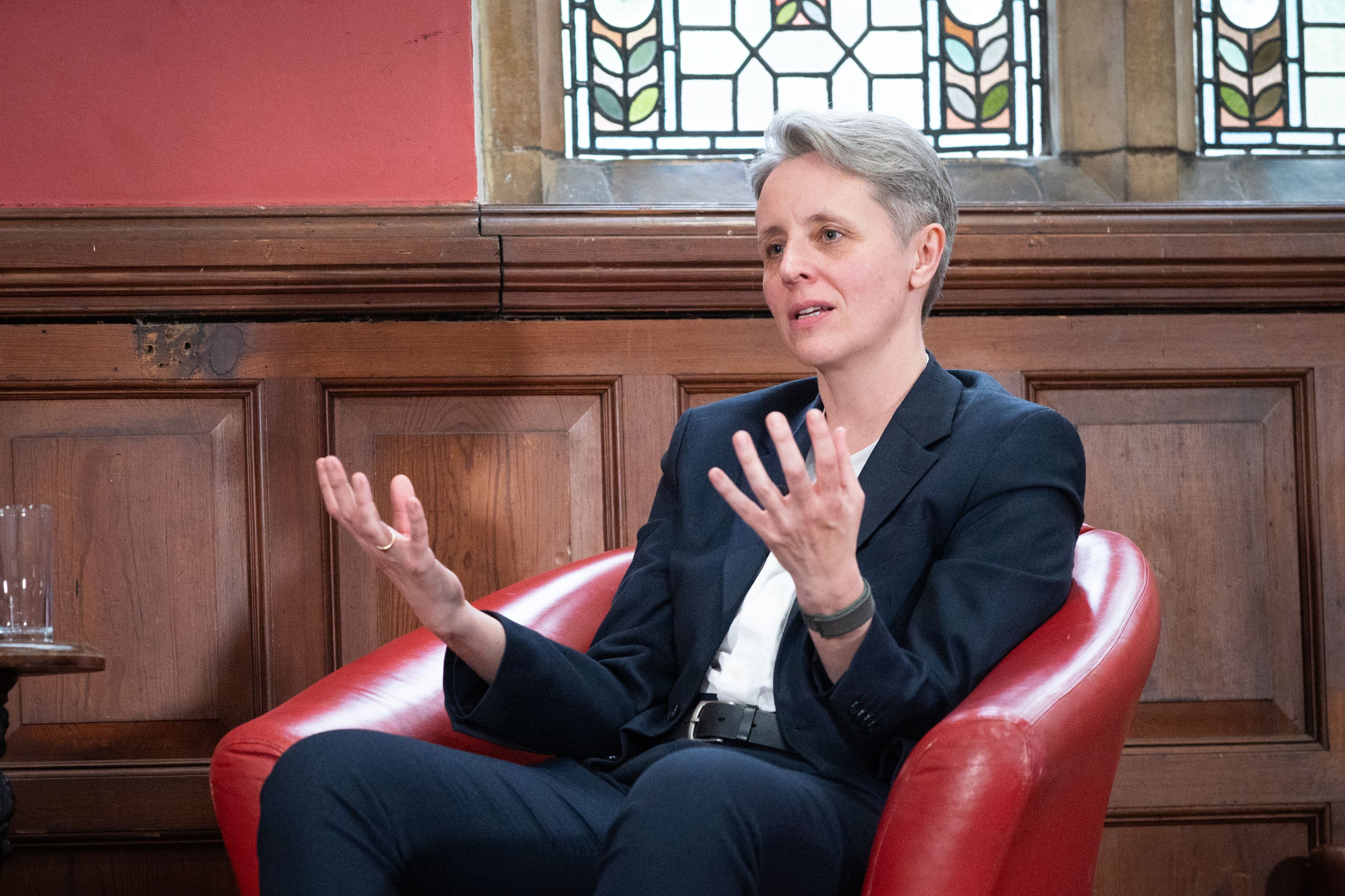 Professor Kathleen Stock speaking at the Oxford Union (Oxford Union Society)