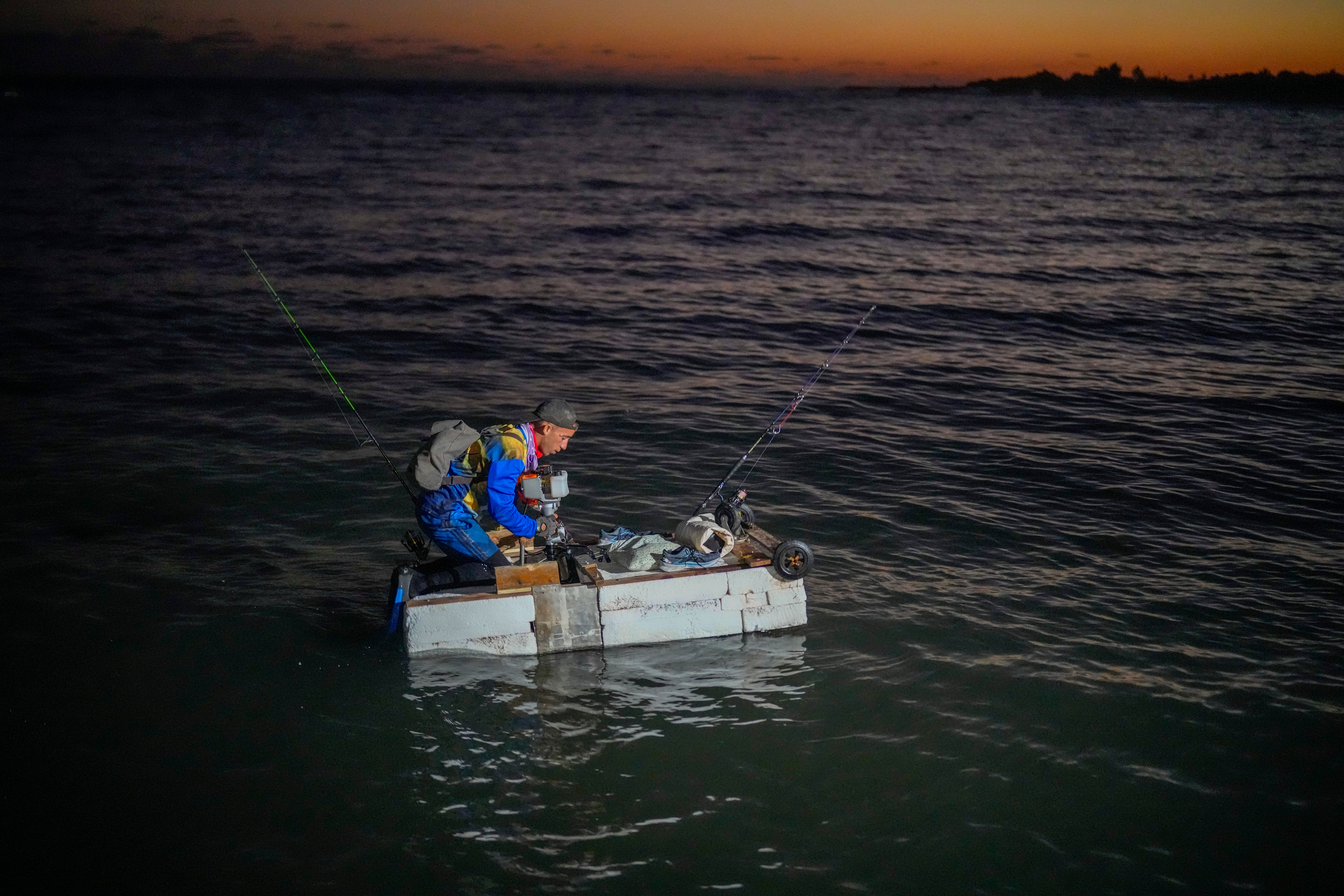 APTOPIX Cuba Makeshift Rafts
