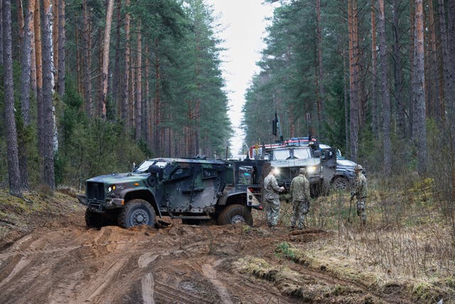 <p>Four U.S. Army soldiers went missing during a training exercise in Pabradė,</p>