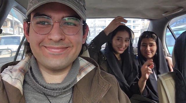 <p>Maeve Alcina Pieescu, left, Maryam Ravish and Parwen Hussaini in Kabul about a week before the arrest</p>