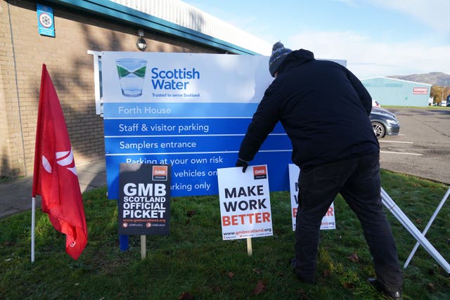 <p>Scottish Water staff are set to stage a two-day strike<a href="/topic/strike"></a> from midnight </p>