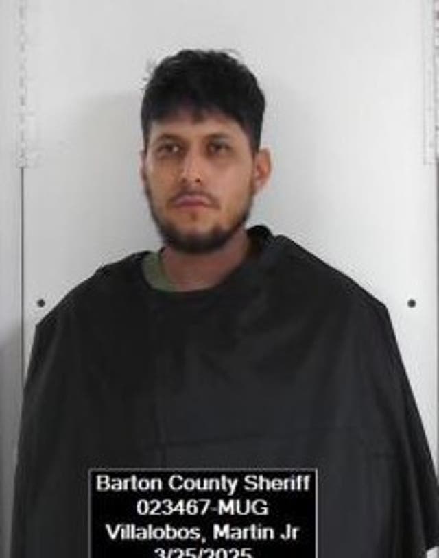 <p>Martin Villalobos Junior, 27, allegedly hid under a child's bed until a babysitter found him</p>