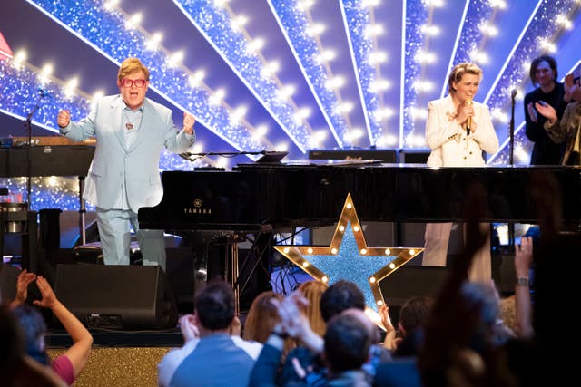 <p>Elton John and Brandi Carlile regaled a live audience with dazzling performances ahead of the release of their new collaborative album</p>