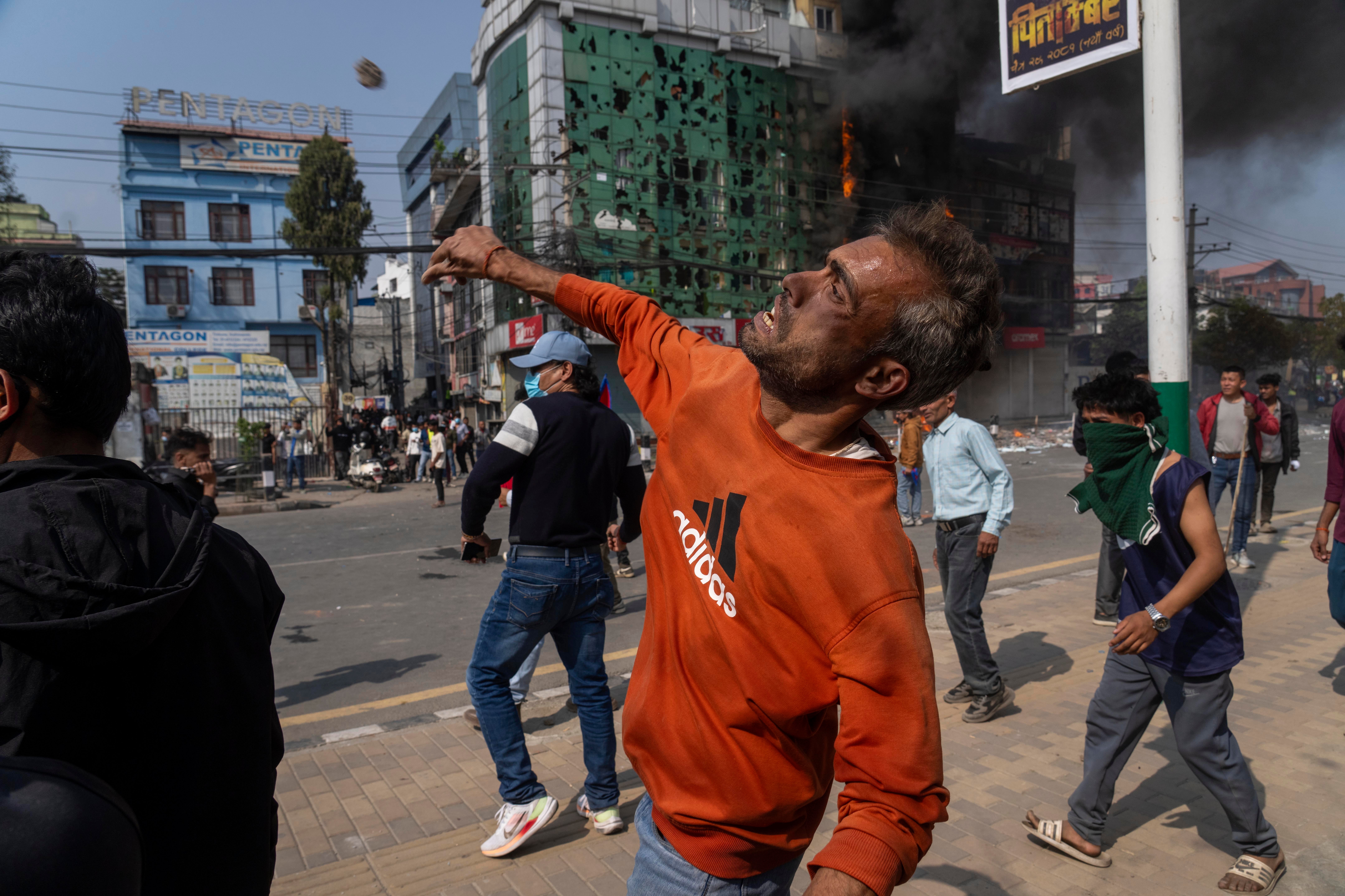 APTOPIX Nepal Protest