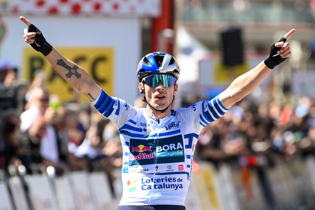 <p>Roglic sealed the overall race victory with a solo attack to win the final stage</p>
