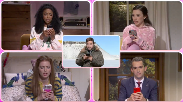 <p>Saturday Night Live lampooned top Trump administration figures over their security blunder</p>