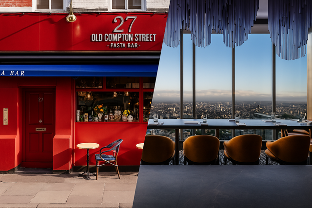<p>Two sides of the same appetite: street-level spaghetti or sky-high tasting</p>