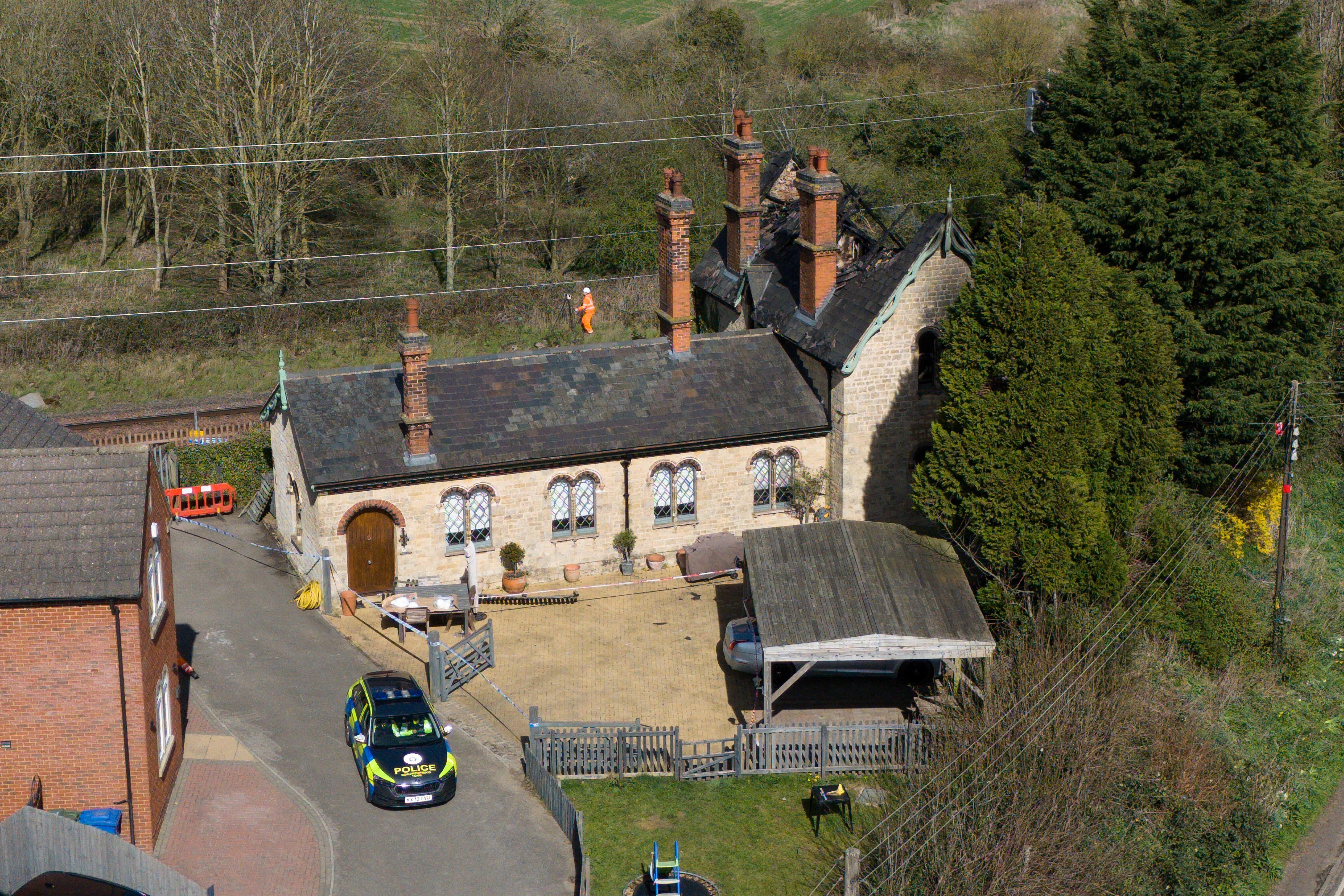 Emergency services were called to the property near Kettering, in Northamptonshire, on Friday evening (Jacob King/PA)