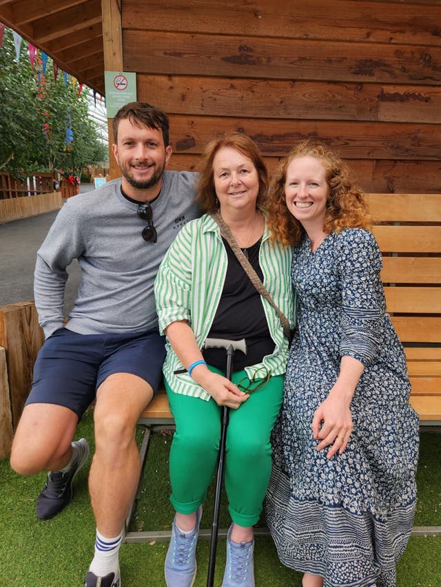 <p>Diana with her two children, Alasdair and Megan</p>