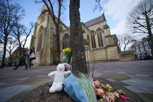 The baby’s body was found outside All Saints’ Church in Notting Hill (Yui Mok/PA)