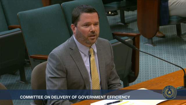 <p>Mark Sanders testified before the Texas House Delivery of Government Efficiency Committee in a hearing on Medicaid procurement Wednesday </p>