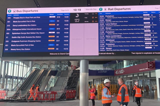 Belfast Grand Central Station opened last year (Rebecca Black/PA)