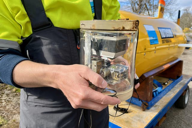 A camera trap has been discovered by a robotic submersible in Loch Ness, 55 years after it was placed there by Nessie hunters (National Oceanography Centre/PA)