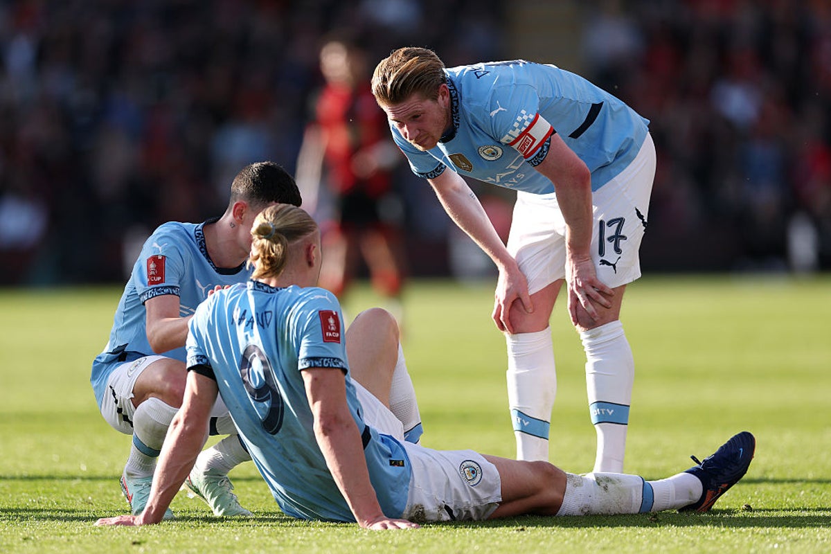 Manchester City suffer further setback as Erling Haaland sustains ankle injury Manchester City suffer further setback as Erling Haaland sustains ankle injury