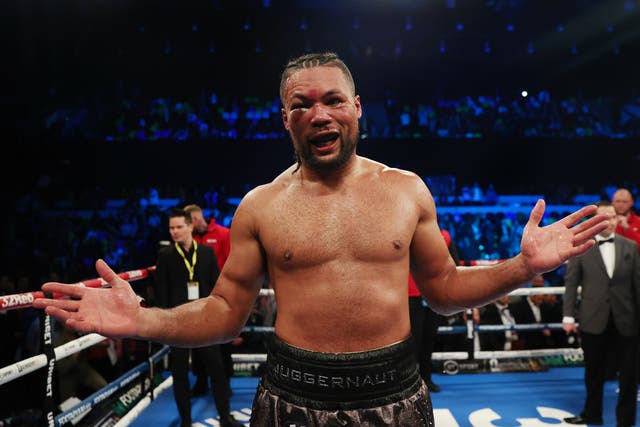 <p>Joe Joyce following his first defeat by Zhilei Zhang</p>