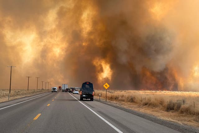 <p>Wildfire in California around the US Highway 6 and Laws/Silver Canyon area</p>