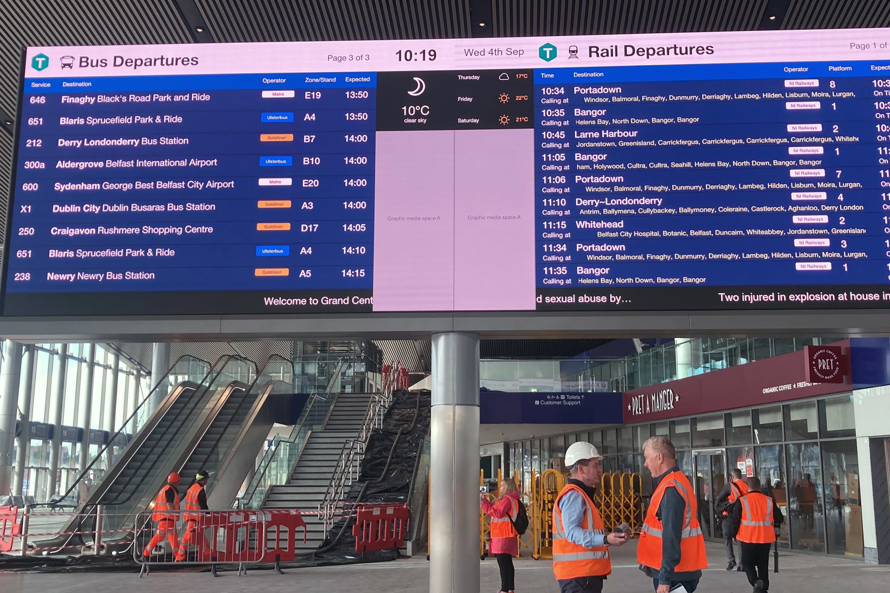 A row has broken out within the NI Executive over proposed Irish language signage at the new Belfast Grand Central Station (Rebecca Black/PA)