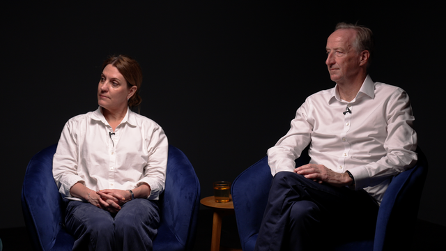 <p>Pictured are former MI6 chief Alex Younger and director-general of Rusi Rachel Ellehuus.</p>