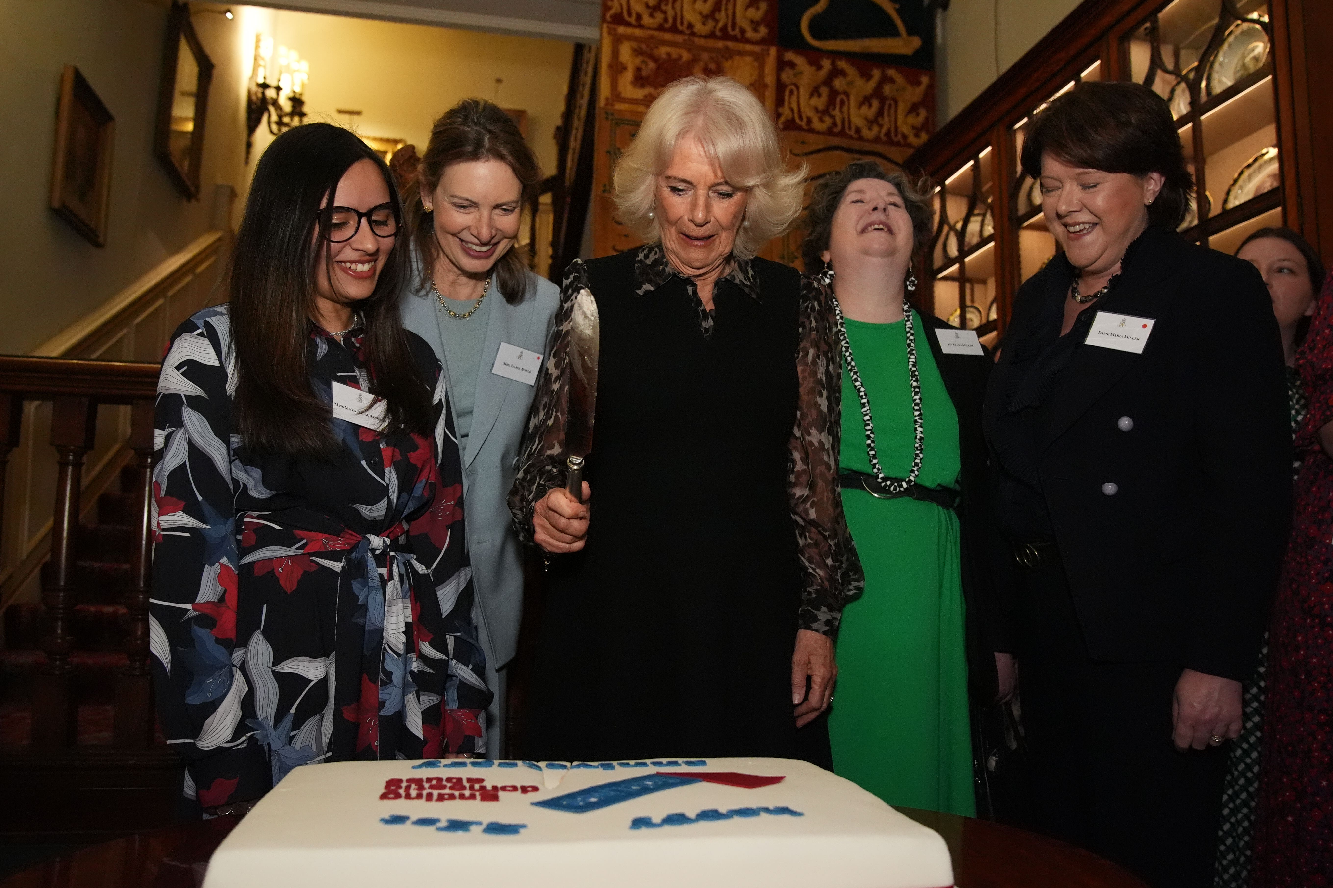 The Queen Camilla marked the 21st anniversary of the charity SafeLives (Aaron Chown/PA)