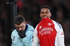 Mikel Arteta provides update on Gabriel injury after defender limped off versus Fulham