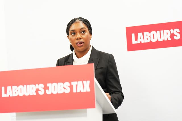 Kemi Badenoch has declined to say whether she would reverse the rise in employers’ national insurance (Aaron Chown/PA)