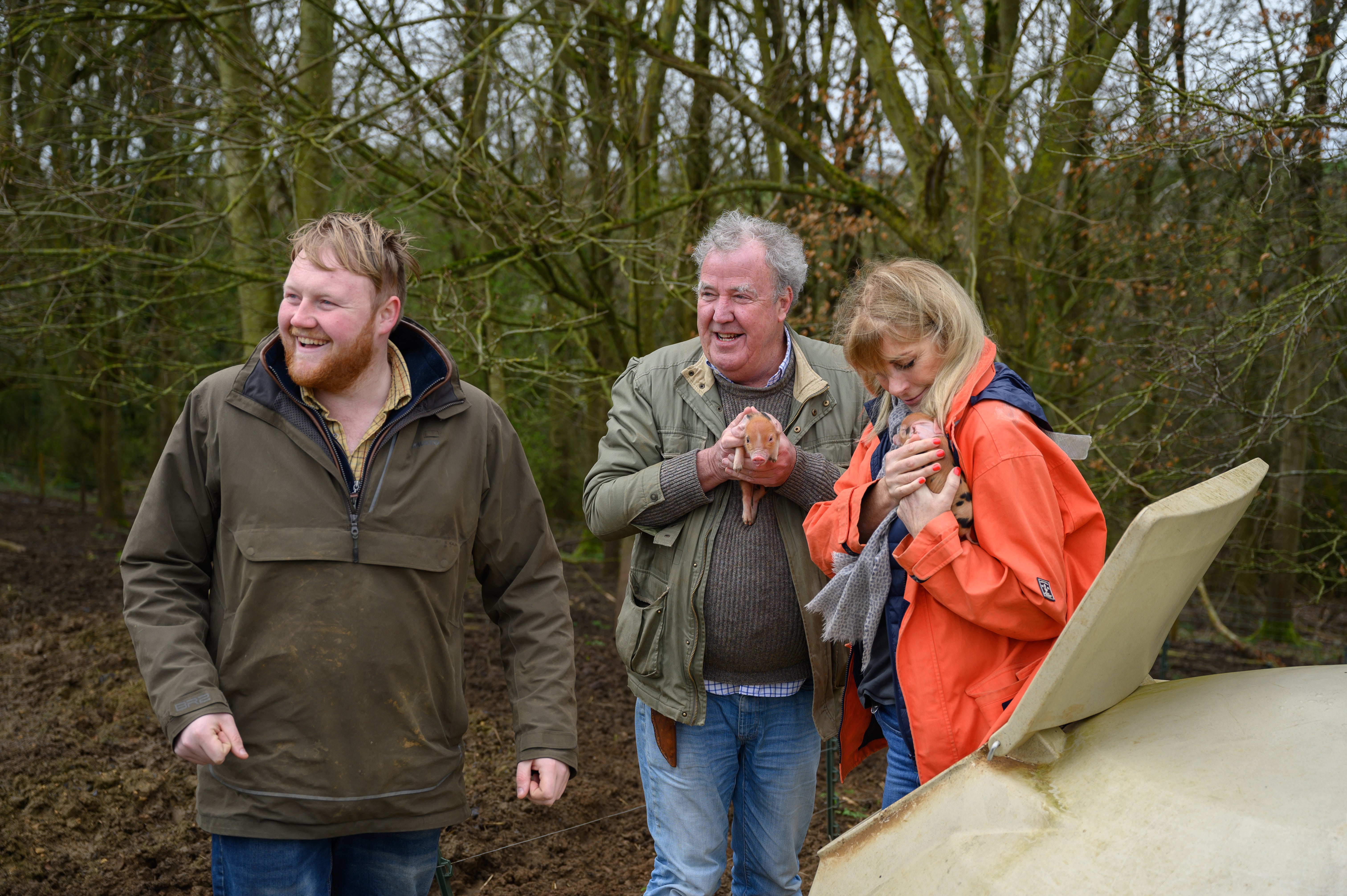 <p>Jeremy Clarkson and Lisa Hogan in the fourth season of Clarkson’s Farm</p>