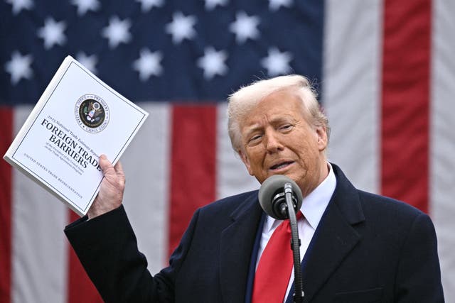 <p>Donald Trump delivers remarks on reciprocal tariffs during an event in the Rose Garden entitled "Make America Wealthy Again" at the White House on April 2</p>