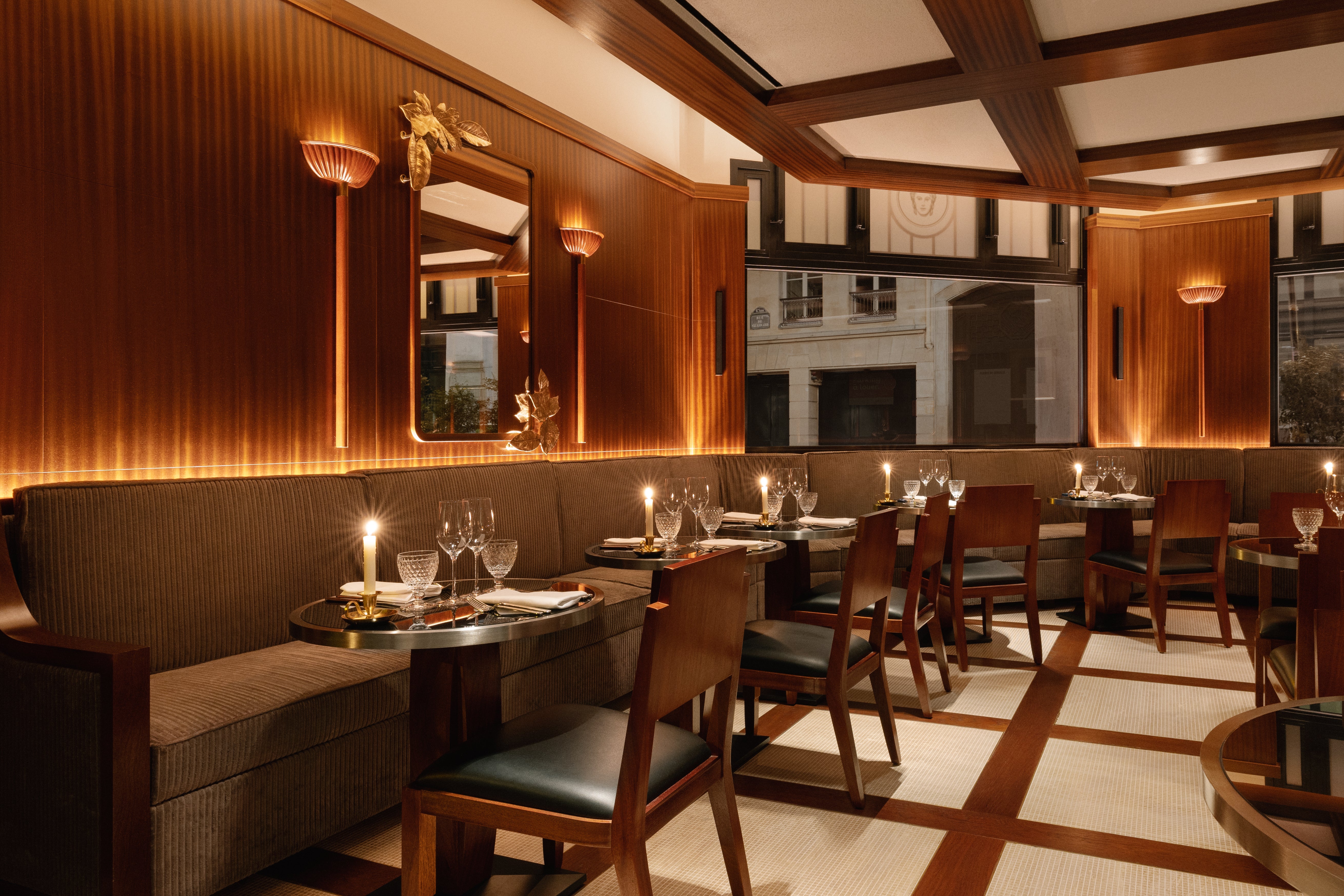 The stylish restaurant serves American fare alongside classic French dishes