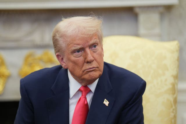 US President Donald Trump (Niall Carson/PA)