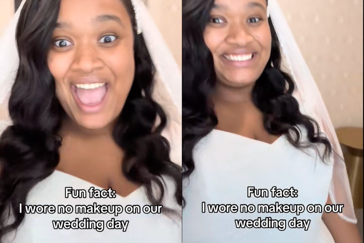 Bride speaks out after makeup-free wedding look sparks social media backlash