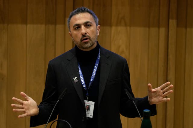 <p>Microsoft’s AI CEO Mustafa Suleyman was interrupted by an employee during Microsoft’s 50th anniversary event Friday</p>