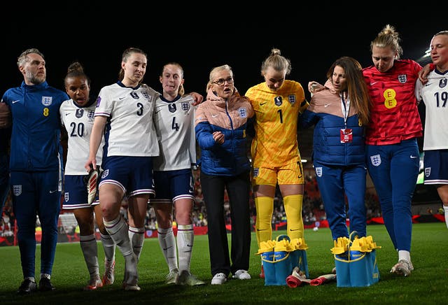 <p>Sarina Wiegman was happy with England’s performance in the 5-0 win</p>