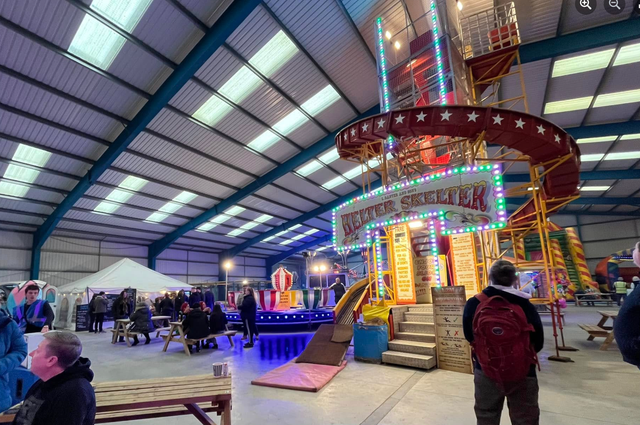 <p>The theme park was home to classic fairground rides, such as a helter skelter</p>