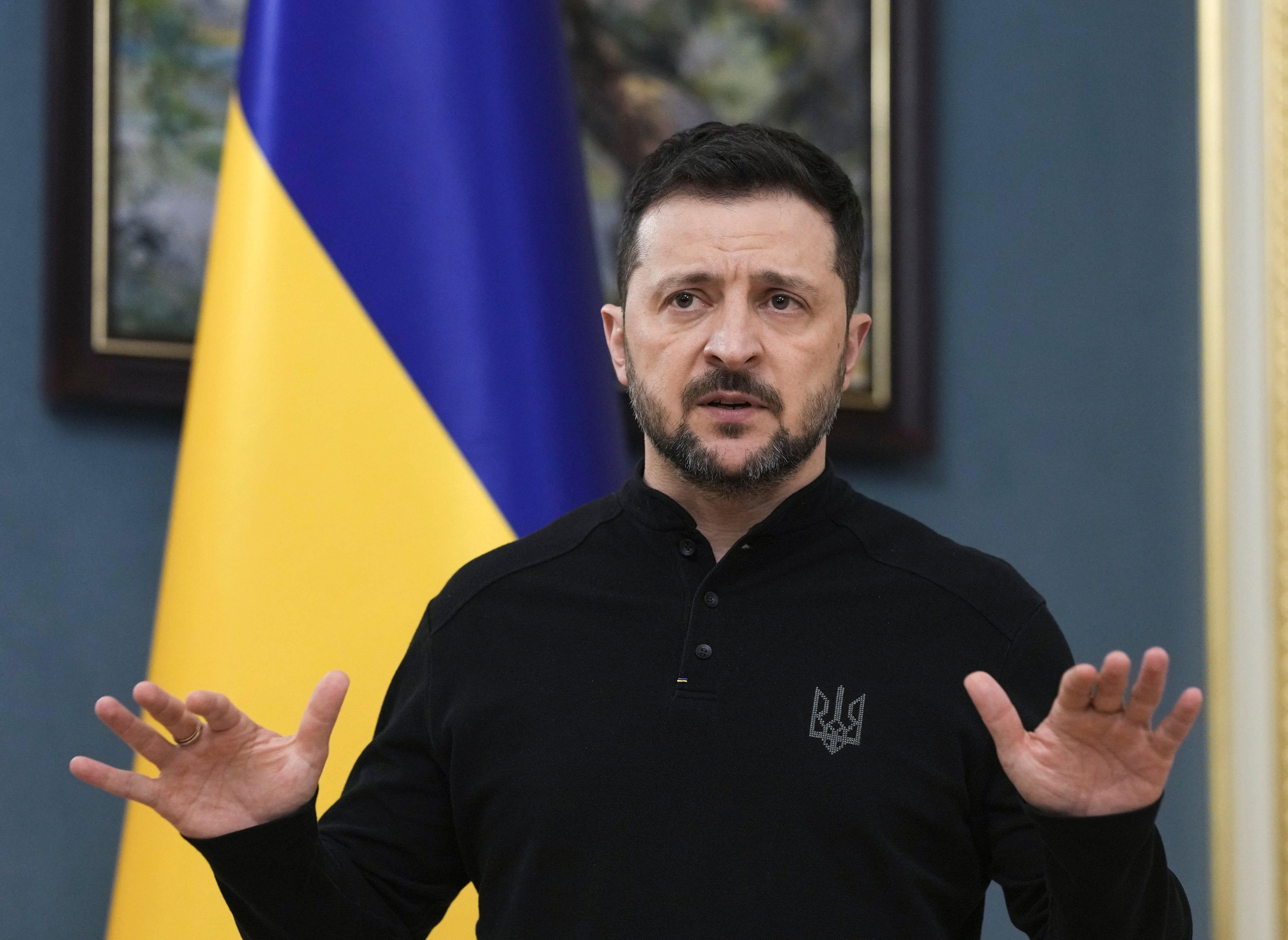 Ukrainian president Volodymyr Zelensky