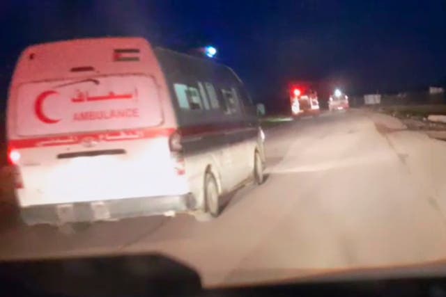 <p>Video footage of the vehicles just before the attack</p>