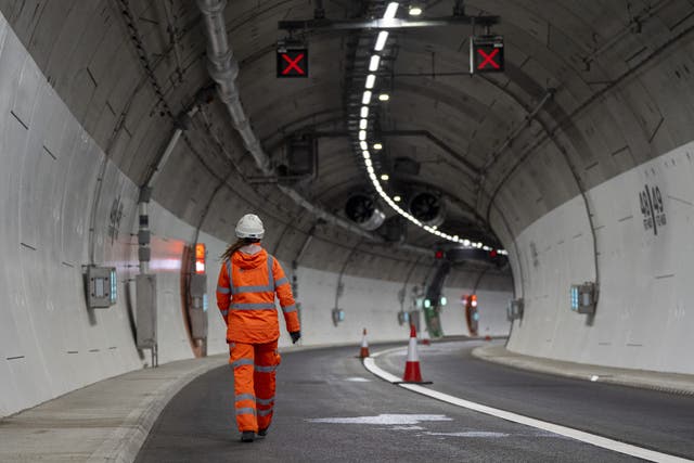 The first new road crossing east of London’s Tower Bridge in 33 years opens on Monday (Ben Whitley/PA)
