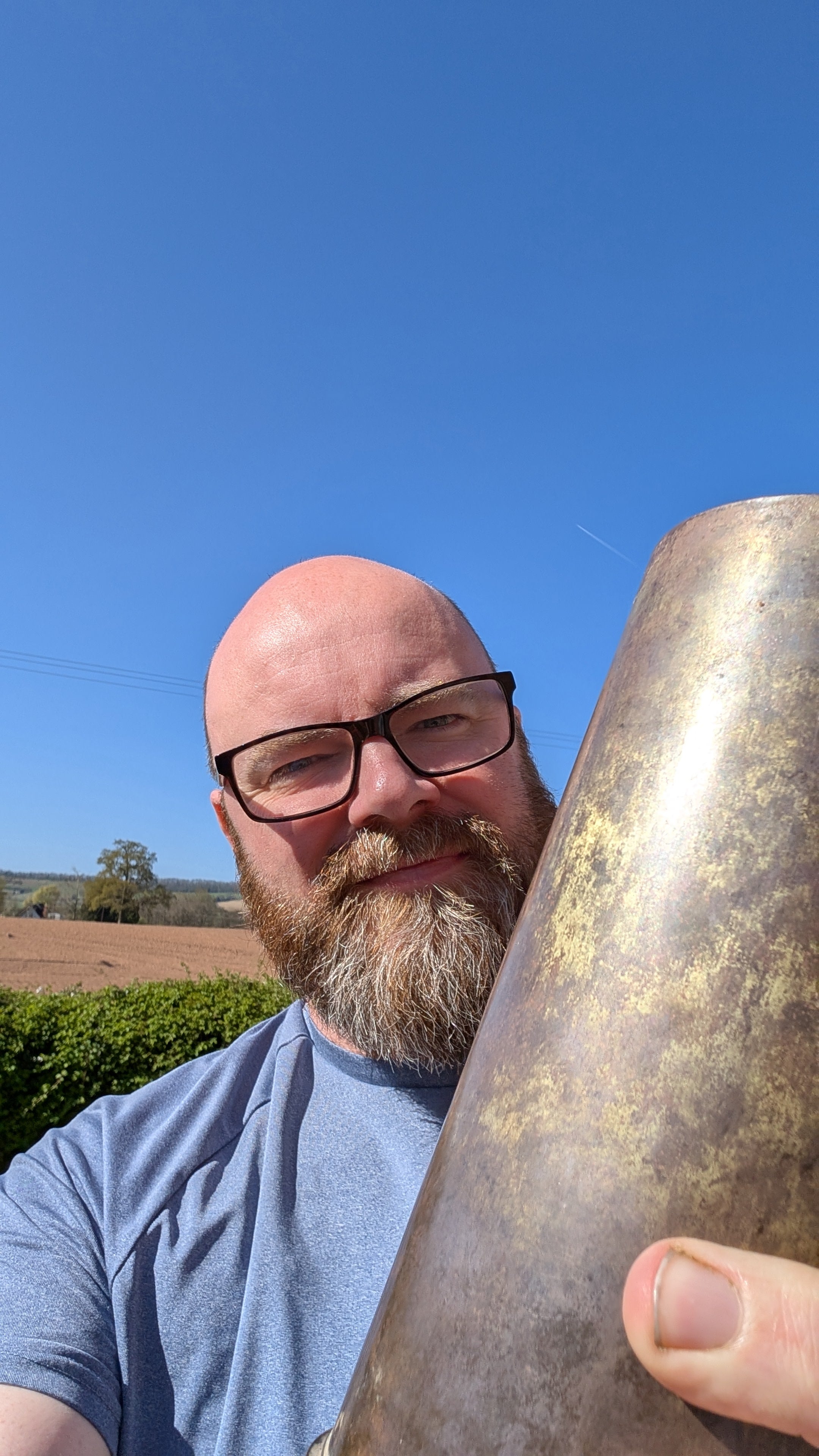 Mr Miller (pictured) is now keeping the bombshell as a souvenir