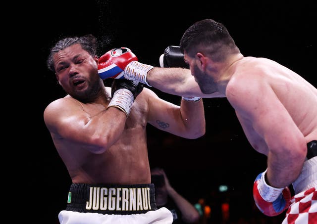 <p>Joe Joyce (left) was beaten on points by an impressive Filip Hrgovic</p>