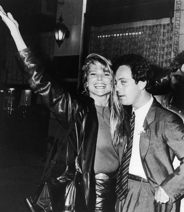 <p>American model Christie Brinkley and Billy Joel during a night out in London, 4 May 1983</p>