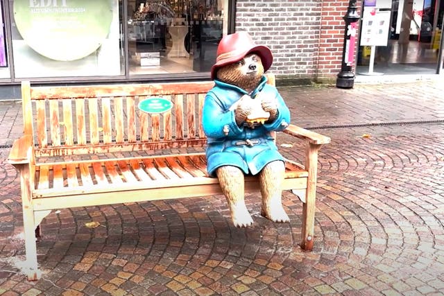 The Paddington Bear statue was vandalised (West Berkshire Council/PA)