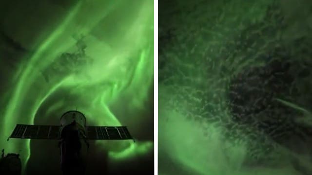 <p>Aurora seen from space</p>