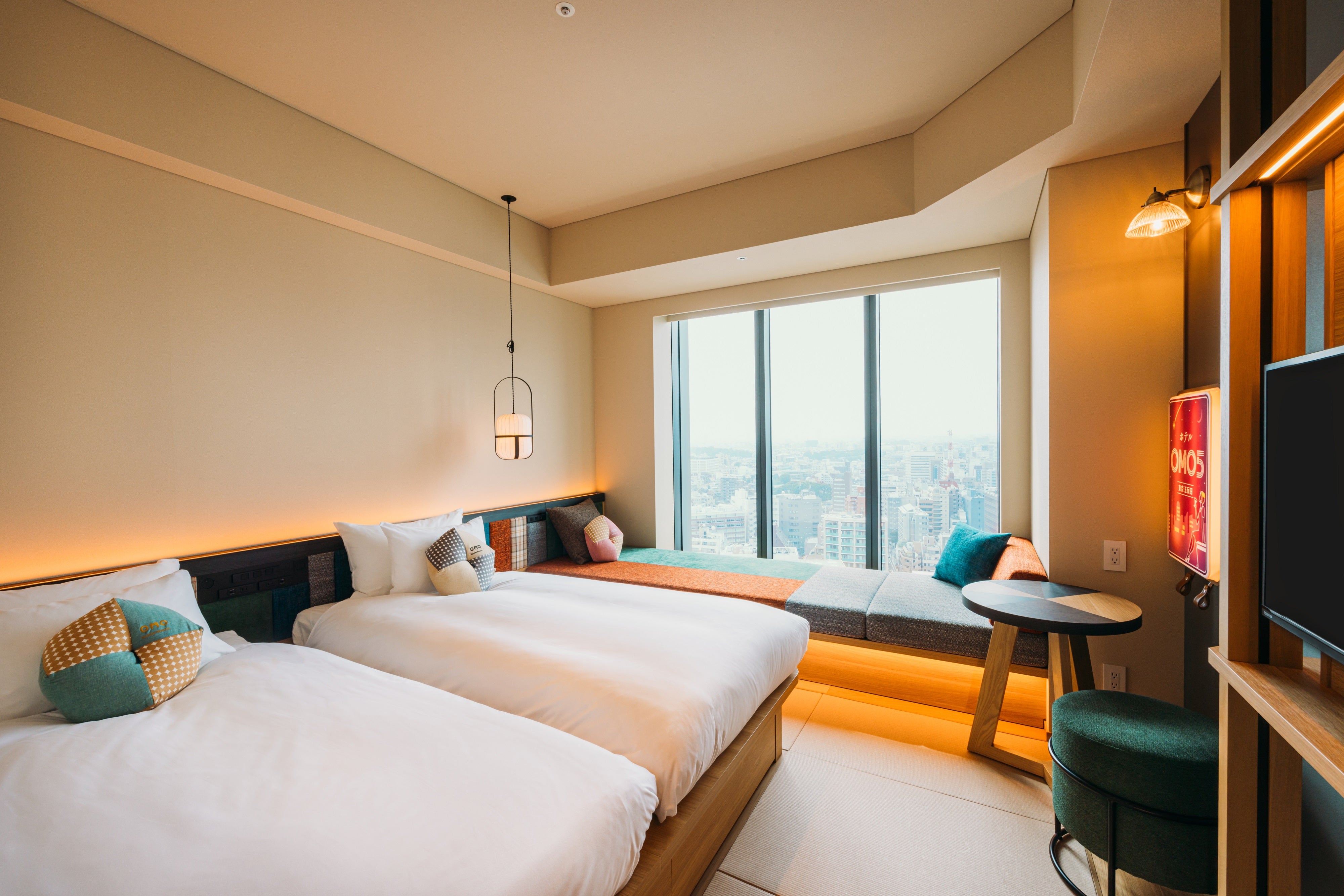 The twin room at OMO5 Tokyo Gotanda