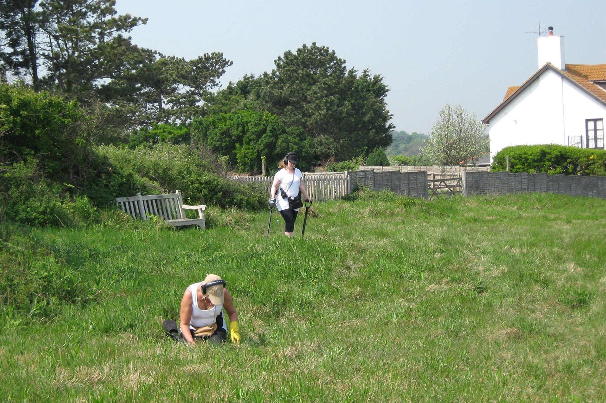 Metal detectorists near Kingsdown, Dover, on the hunt for buried treasure