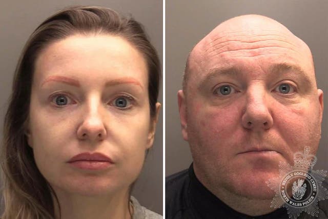 <p>Kerri Pegg and Anthony Saunderson</p>