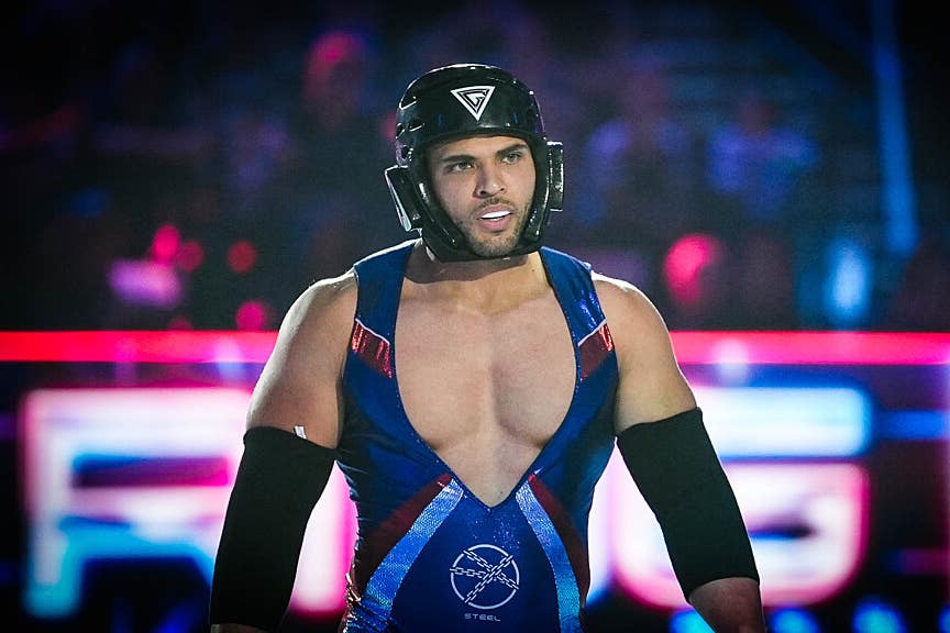 Steel on Gladiators (BBC/Hungry Bear Media Ltd/David MacCormack/PA)