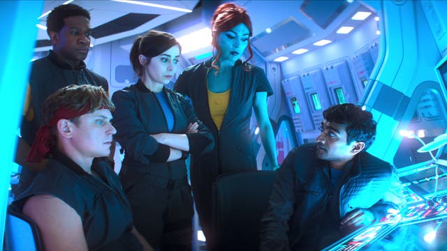 <p>Photo issued by Netflix of Billy Magnussen, Osy Ikhile, Cristin Milioti, Milanka Brooks, Paul G. Ryamond in Black Mirror season seven </p>