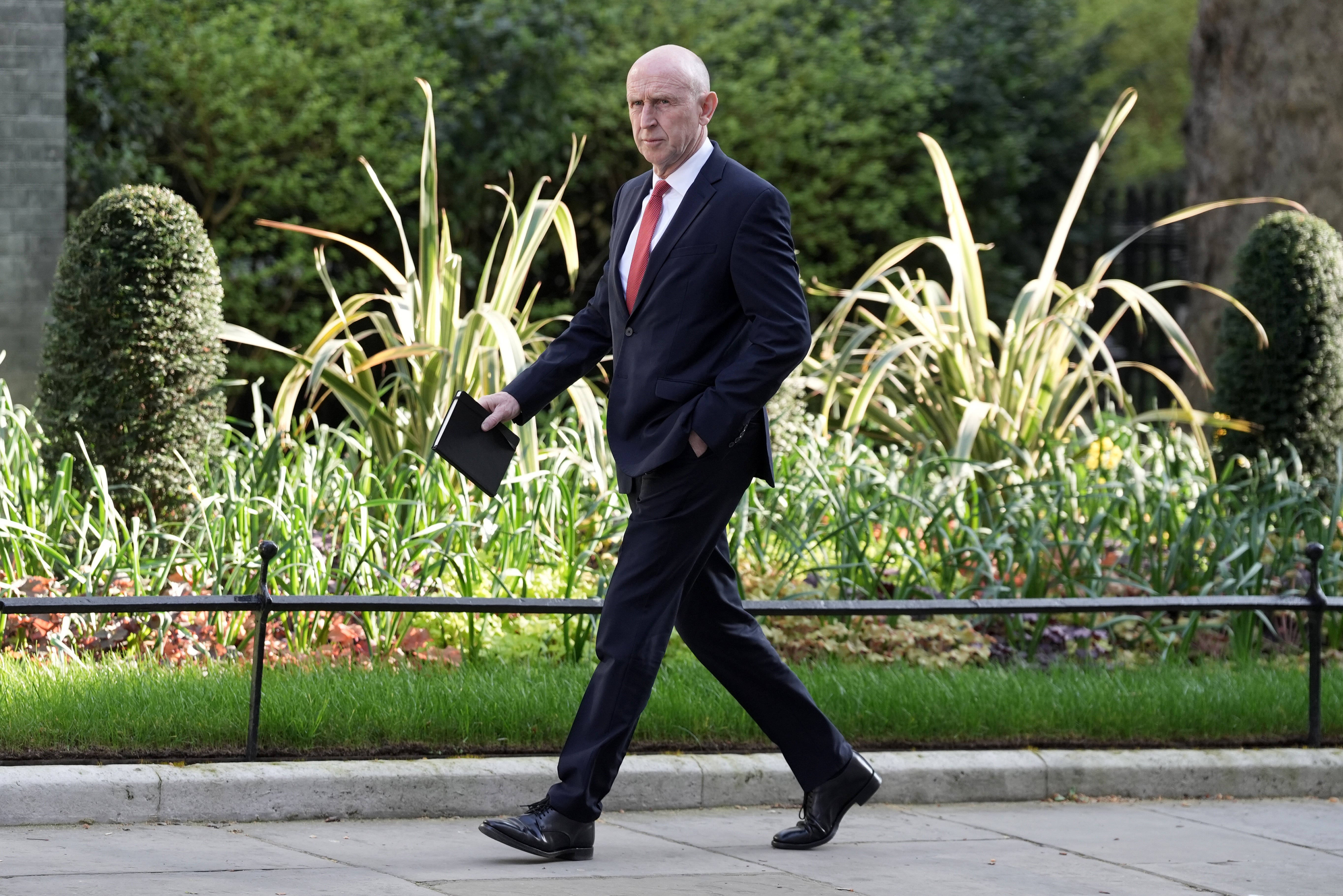 Defence Secretary John Healey arrives in Downing Street for a cabinet meeting on Tuesday